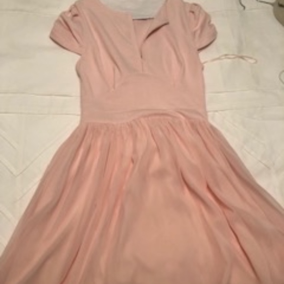 light pink knee length dress